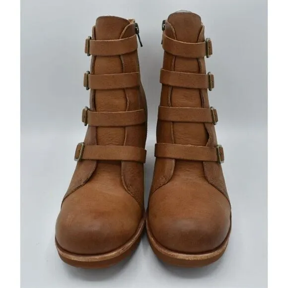 Kork Ease Womens Size 9.5 Dee Brown Terra Full Grain Leather Heeled Ankle Boots