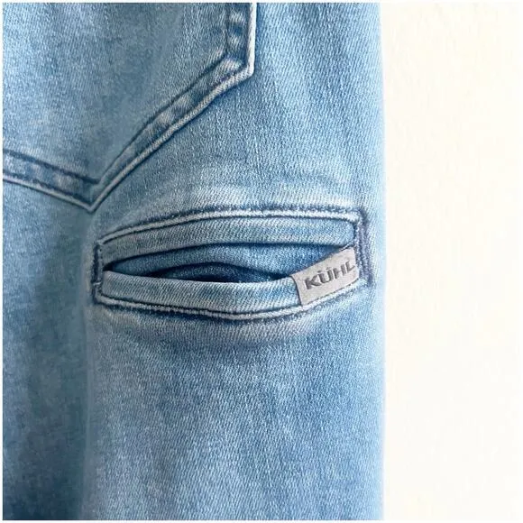 Kuhl Klassik Fit Stretch Jeans Mens 32x34 Indigo Dye Light Blue Workwear Denim