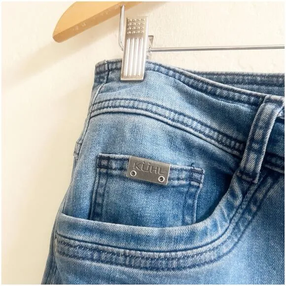 Kuhl Klassik Fit Stretch Jeans Mens 32x34 Indigo Dye Light Blue Workwear Denim