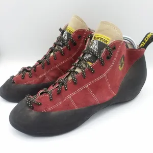 La Sportiva Enduro Rock Climbing Shoes Mountaineering Suede Red EU46 US12 Italy