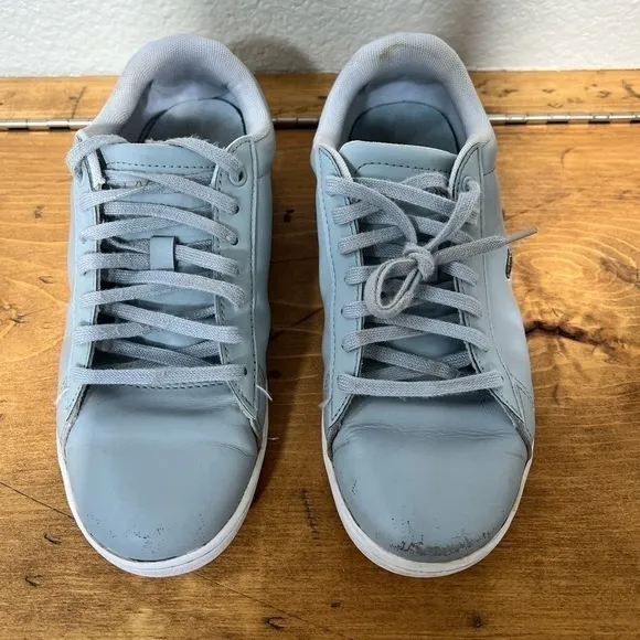 Lacoste Blue and White Carnaby Womens Sneakers Size 5.5