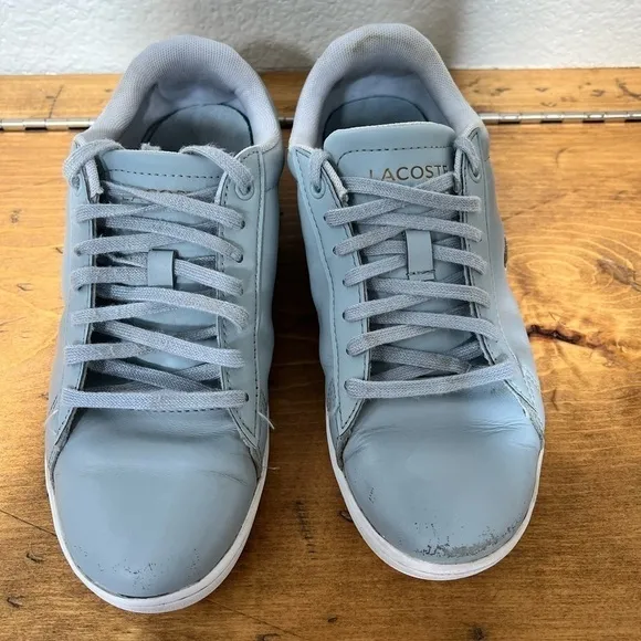 Lacoste Blue and White Carnaby Womens Sneakers Size 5.5
