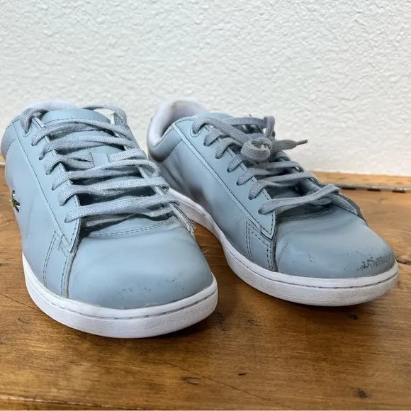 Lacoste Blue and White Carnaby Womens Sneakers Size 5.5
