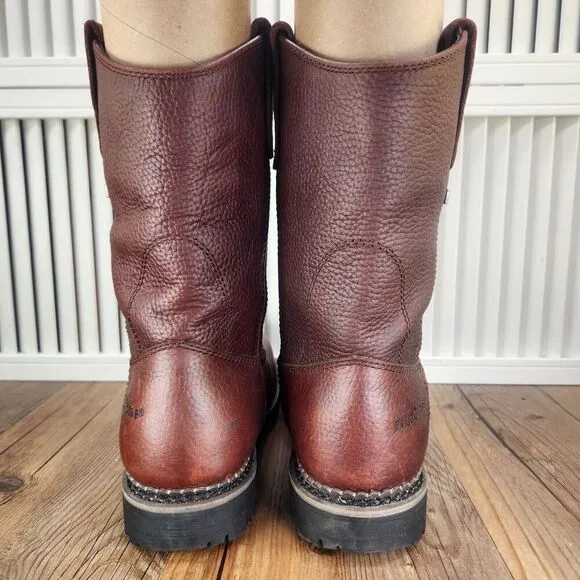 LaCrosse Foreman Wellington HD 11&quot; Work Boots Mens Sz 8 Med Brown Waterproof PT