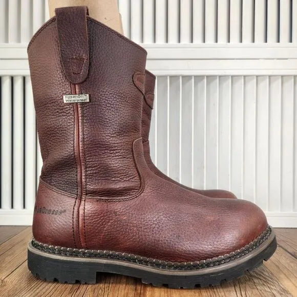 LaCrosse Foreman Wellington HD 11&quot; Work Boots Mens Sz 8 Med Brown Waterproof PT