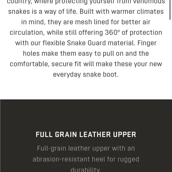 Lacrosse snake guard boot