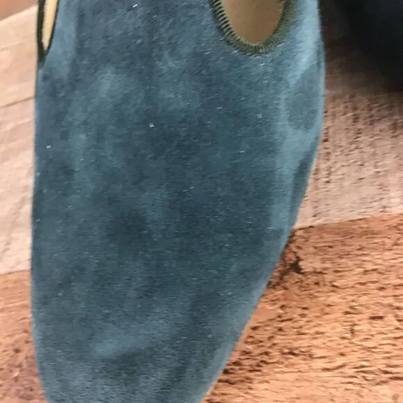 Lafayette 148 Womens Size 8 Flats Slip On Teel Blue Green Weddings Formal Events