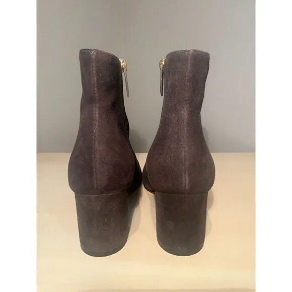 L'Agence Women Jeanne II Pointed Toe Graphite Suede Bootie Size 9 - New Cond