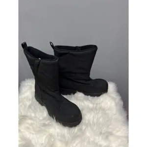Lands End black Big kids snow boots reflective size 6
