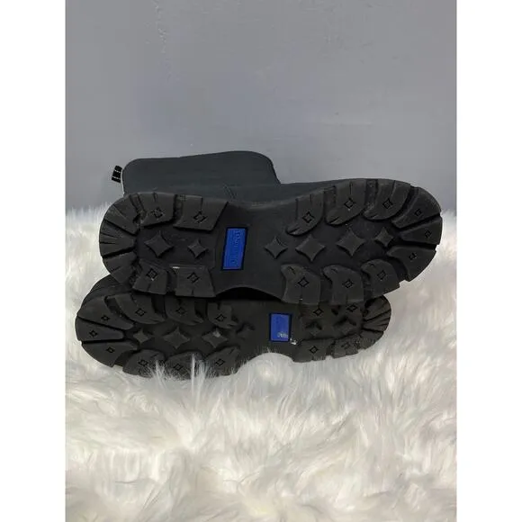 Lands End black Big kids snow boots reflective size 6