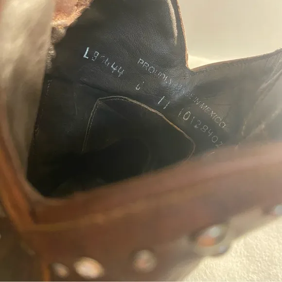 Lane Brown‎ Women’s Sparks Fly Studded South Western Rodeo Brown Leather Boots