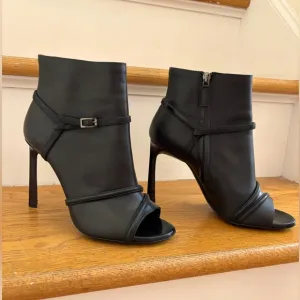 LANVIN Open Toe Booties. Euro Size 38. Made in Italy.
