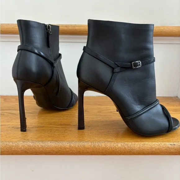 LANVIN Open Toe Booties. Euro Size 38. Made in Italy.