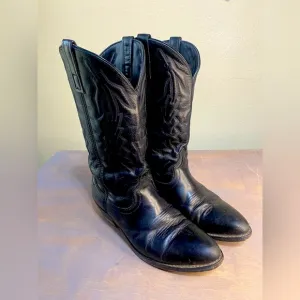 Laredo black‎ leather cowboy/western boots