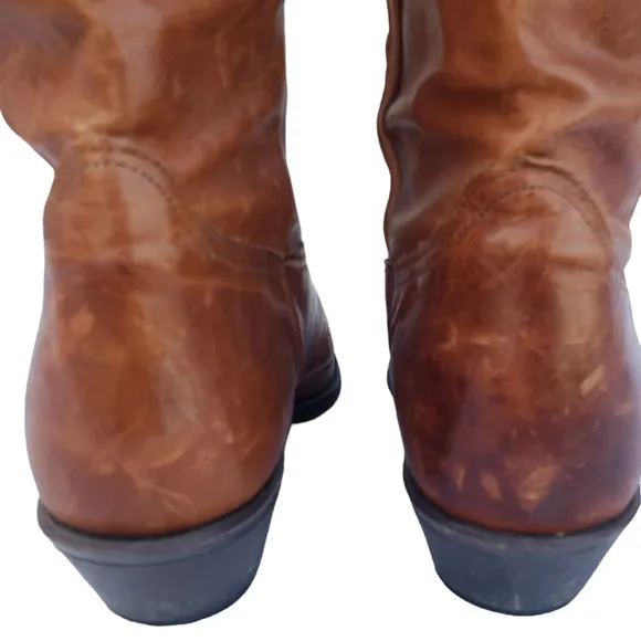 Laredo Brown Men’s Western Cowboy Leather Boots Size 10M