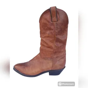 Laredo Brown Men’s Western Cowboy Leather Boots Size 10M