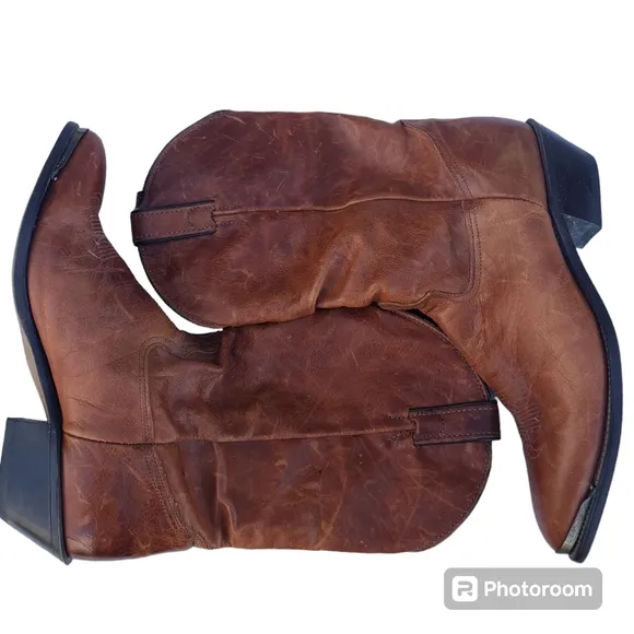 Laredo Brown Men’s Western Cowboy Leather Boots Size 10M