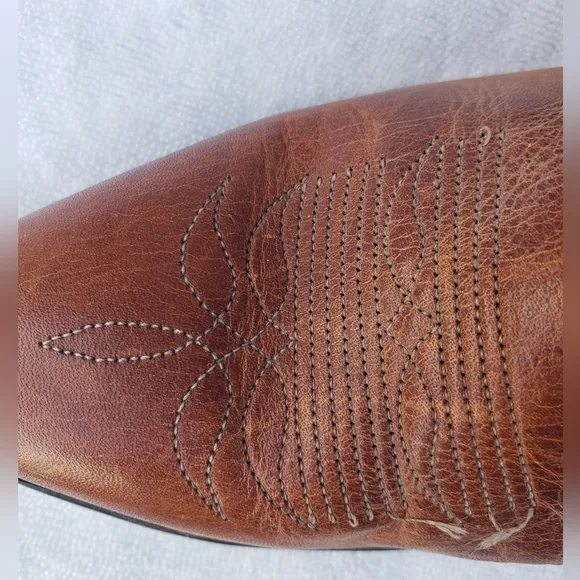 Laredo Brown Men’s Western Cowboy Leather Boots Size 10M