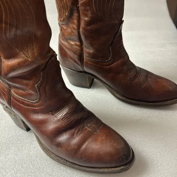 Laredo Cowboy Boots 8 Men’s Leather Western Made in the USA Rodeo
