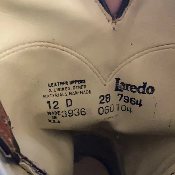 Laredo men’s brown leather size 12 D boots