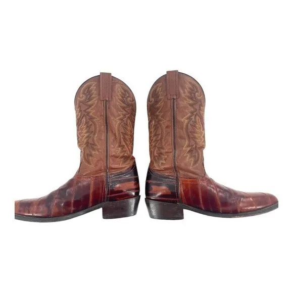 Laredo Men’s Genuine Eel‎ Boots Cognac Mens Style 6735 Size 8.5