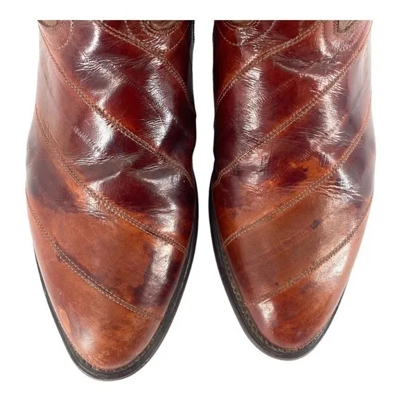 Laredo Men’s Genuine Eel‎ Boots Cognac Mens Style 6735 Size 8.5