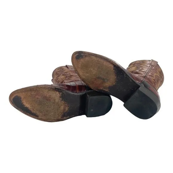 Laredo Men’s Genuine Eel‎ Boots Cognac Mens Style 6735 Size 8.5