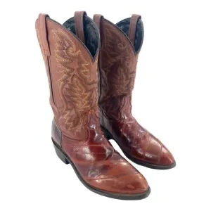 Laredo Men’s Genuine Eel‎ Boots Cognac Mens Style 6735 Size 8.5