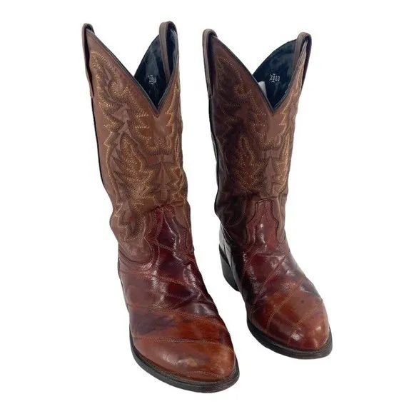 Laredo Men’s Genuine Eel‎ Boots Cognac Mens Style 6735 Size 8.5