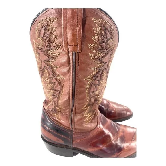 Laredo Men’s Genuine Eel‎ Boots Cognac Mens Style 6735 Size 8.5