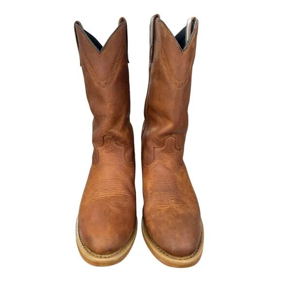 Laredo Men’s Larkin Brown Leather Western Cowboy Boot Size US 10 D