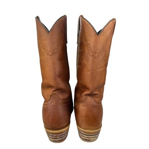 Laredo Men’s Larkin Brown Leather Western Cowboy Boot Size US 10 D