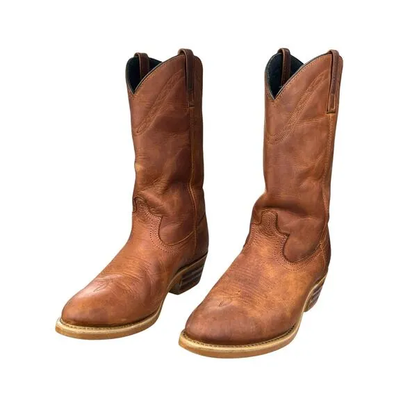 Laredo Men’s Larkin Brown Leather Western Cowboy Boot Size US 10 D