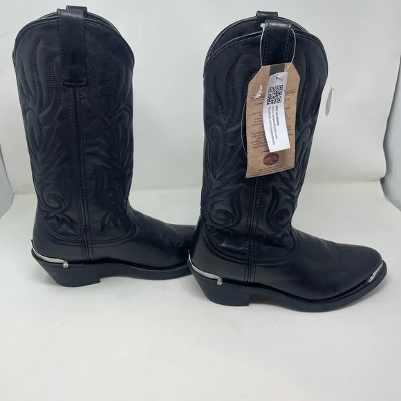 Laredo NWT black trucker cowboy boot men’s 7.5D