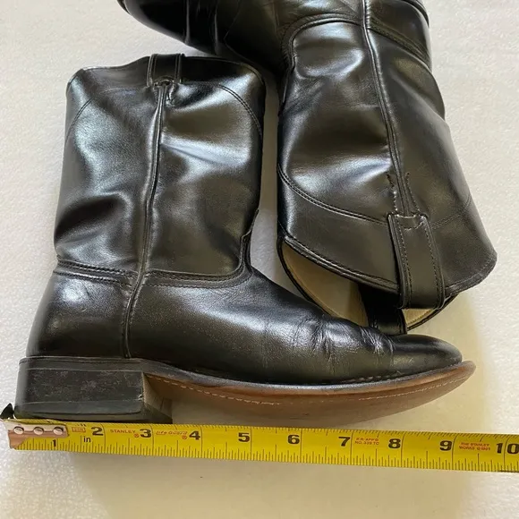 Laredo Women’s Western Cowboy Black Leather Boots Size 6.5 - Made in USA