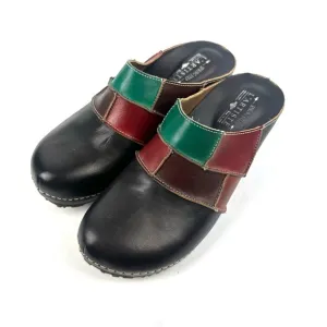 L'artiste Spring Step Ridgeview Shoes 41 Leather Colorful Slip On Mules NEW