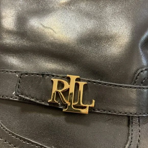 Lauren Ralph Lauren Women’s Everly Riding Boots Size 6B Black Leather equestrian