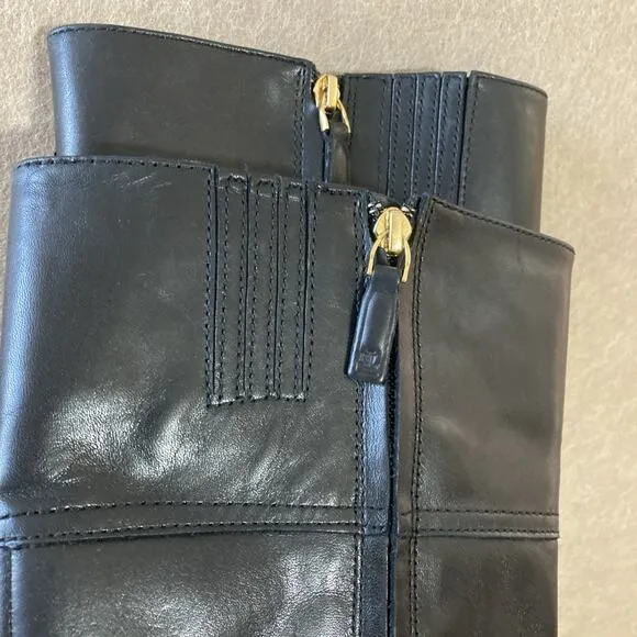 Lauren Ralph Lauren Women’s Everly Riding Boots Size 6B Black Leather equestrian