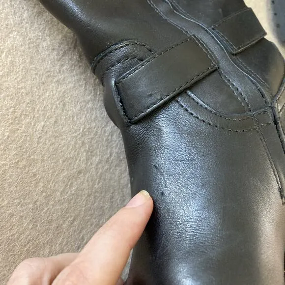 Lauren Ralph Lauren Women’s Everly Riding Boots Size 6B Black Leather equestrian