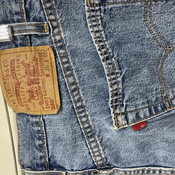 Levi's 550 36 relax Vintage Denim Shorts zip Closure 5-Pocket Men USA Jorts