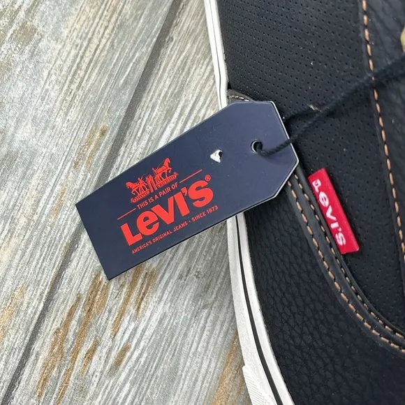 Levi's Mens Black Ethan Casual Fashion Sneaker Shoes Size 9