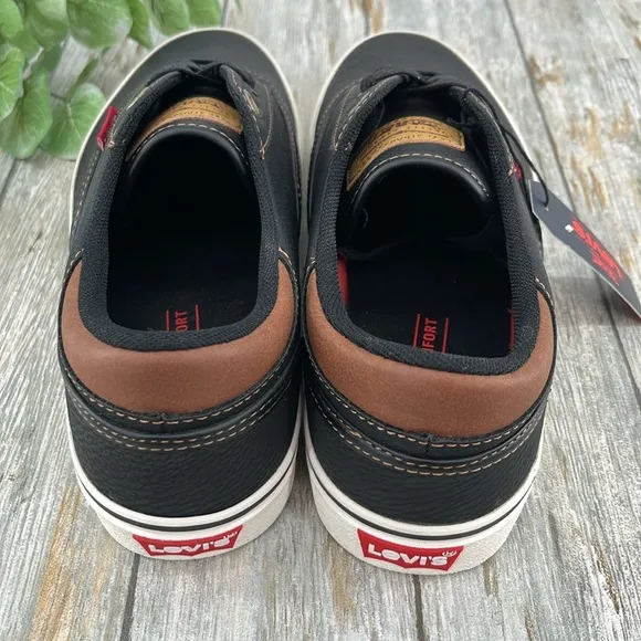 Levi's Mens Black Ethan Casual Fashion Sneaker Shoes Size 9
