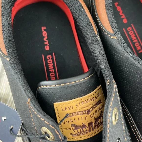 Levi's Mens Black Ethan Casual Fashion Sneaker Shoes Size 9