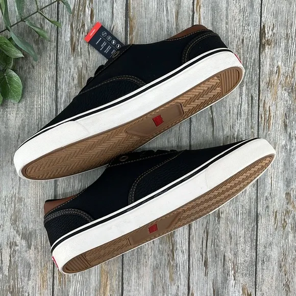 Levi's Mens Black Ethan Casual Fashion Sneaker Shoes Size 9