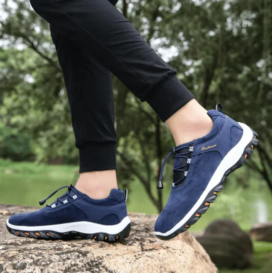 Libiyi Men Synthetic Suede Non Slip Outdoor Casual Hiking Shoes