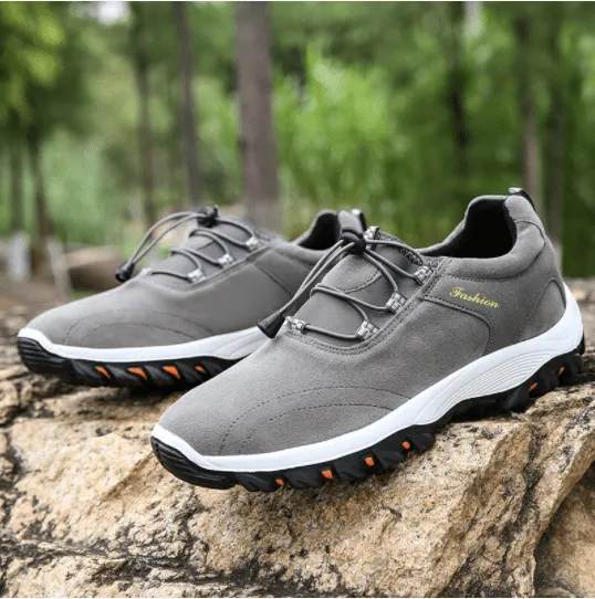 Libiyi Men Synthetic Suede Non Slip Outdoor Casual Hiking Shoes