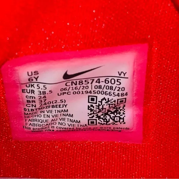 *LIKE-NEW*Nike ‘Zoom Freak 2’ (University Red), Youth Size 6 / Women’s Size 7.5.