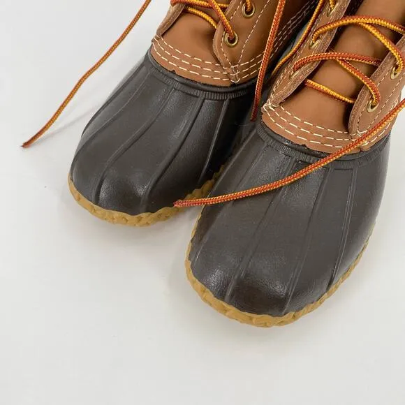 LL Bean 6” Bean brown boot women’s size 8 M duck boots