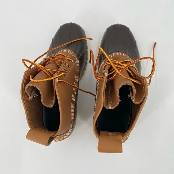LL Bean 6” Bean brown boot women’s size 8 M duck boots