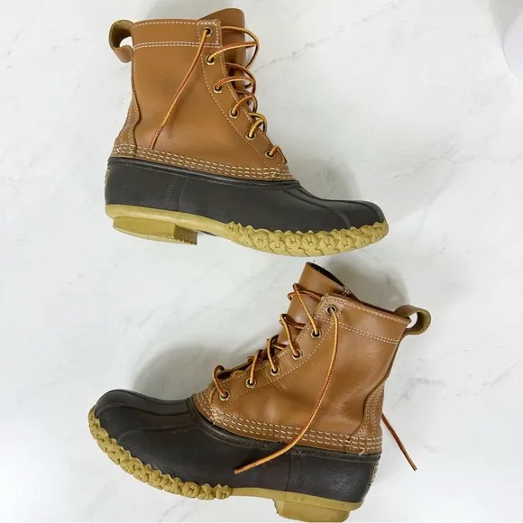 L.L. Bean Bean Boots 8” Unlined Sz 7